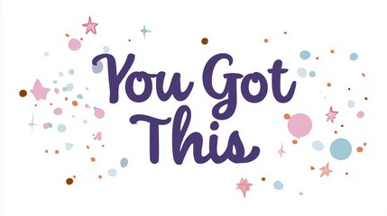 inspirational concept Inspirational Handwritten Typography Design with Encouraging Message artwork