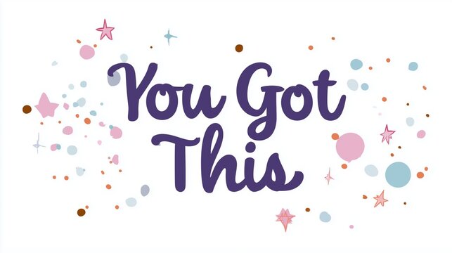 inspirational concept Inspirational Handwritten Typography Design with Encouraging Message artwork