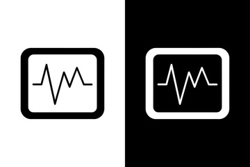 ECG Waveform Icon — Medical Device and Health Tracking Symbol.