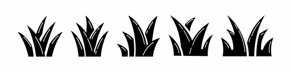 Bush set. Collection of bush, plant icon vector. Stock vector.