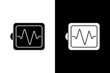 Cardiogram Icon — Heartbeat and Wellness Vector Outline.