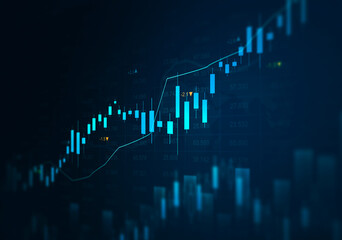 Stock market investment trading graph growth.Investment finance chart,stock market business and exchange financial growth graph.	
