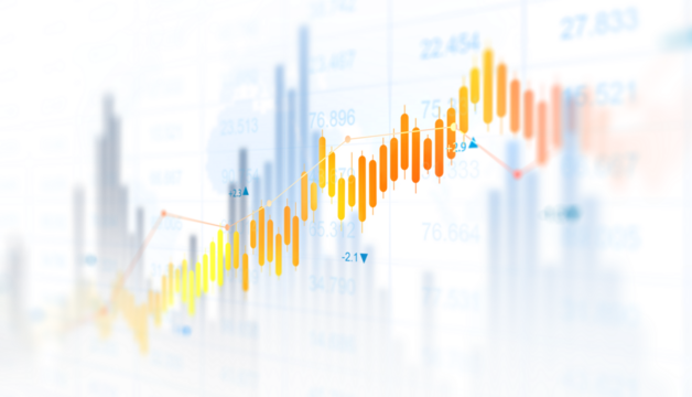 Stock market investment trading graph growth Transparent.Trade business analytics graph and financial chart.PNG chart graph business.	