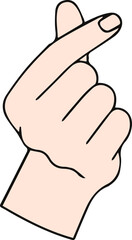 손가락 하트 오른손