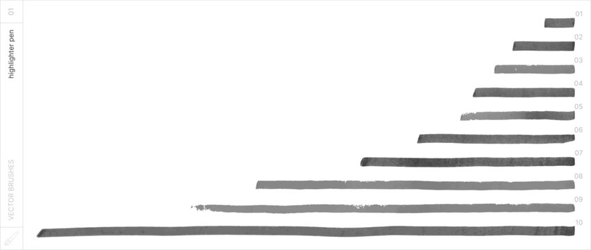 Vector Brushes. Highlighter Pen.