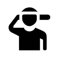 Vector art of man with headband