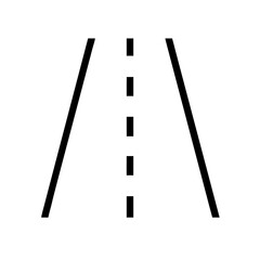 Vector art of straight road