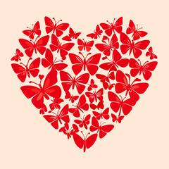 heart with flowers and leaves