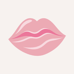 vector illustration of a female lips