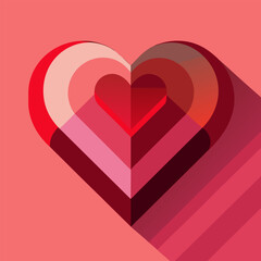 red heart with ribbon