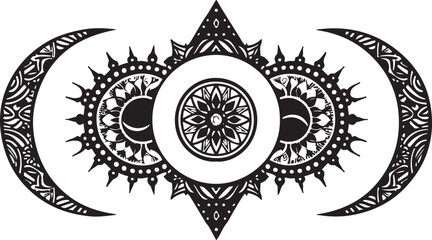 Celestial Moon Phase Boho Mandala Bundle 🌙