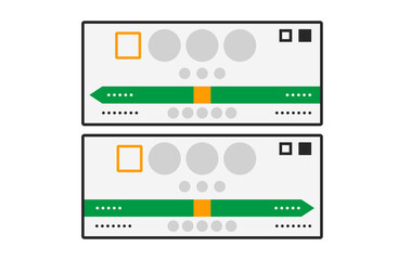 駅看板のシンプルなアイコン_中央線