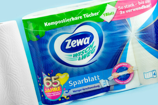 Kompostierbare T&uuml;cher Zewa Wisch und Weg Papiert&uuml;cher Sparblatt 4 Rollen
