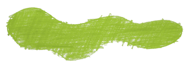 Abstract organic colored pencils abstract green chalk drop shape isolated on transparent background