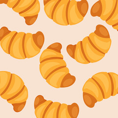 seamless croissant pattern