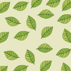 seamless pattern with green leaves