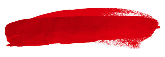 red watercolor background. Artistic hand paint. Isolated on transparent background.