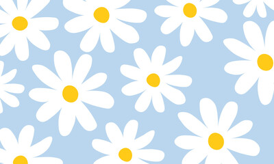 seamless pattern with camomiles