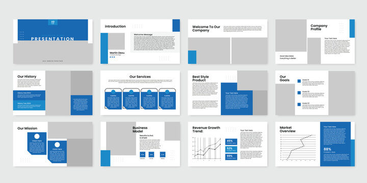 business plan presentation template slides corporate business design