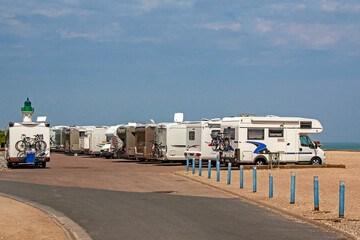 Concentration de camping-car en front de mer