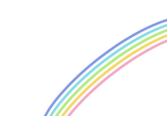 Hand made Pastel rainbow illustration simple vector design element Vector