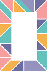 Obraz premium Geometric Frame with Pastel Shapes