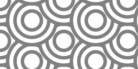 Abstract pattern with circles. Seamless geometric swirl spiral pattern and abstract circle wave lines. Ornament circle overlapping background. Colorful element line pattern.	