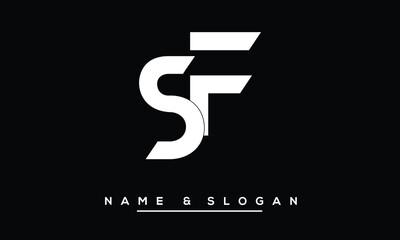 SF, FS Abstract Letters Logo Monogram