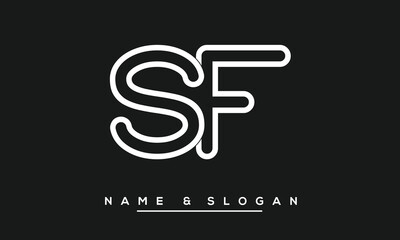 SF, FS Abstract Letters Logo Monogram