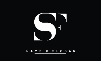 SF, FS Abstract Letters Logo Monogram