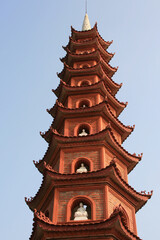 buddhist pagoda in a temple (tran quoc) in hanoi in vietnam  © frdric
