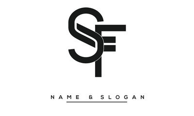 SF, FS Abstract Letters Logo Monogram