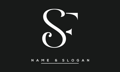 SF, FS Abstract Letters Logo Monogram
