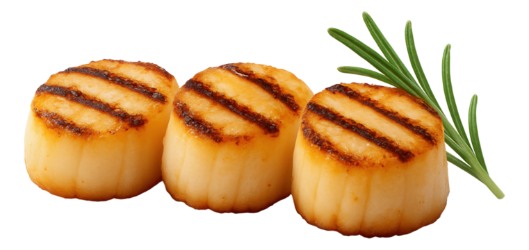 Pan-seared salmon steak with a crispy skin side up, served with a drizzle of lemon butter sauce on a square porcelain plate