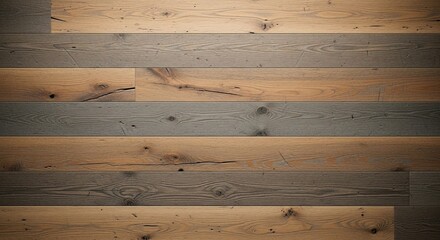 Straight on view of modern reclaimed wood with a rustic yet clean texture and HDR lighting