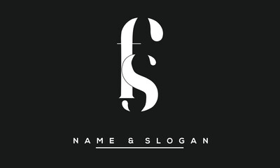 SF, FS Abstract Letters Logo Monogram
