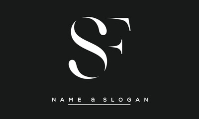 SF, FS Abstract Letters Logo Monogram
