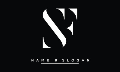 SF, FS Abstract Letters Logo Monogram