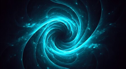 Abstract blue vortex with swirling energy, creating a mesmerizing cosmic effect