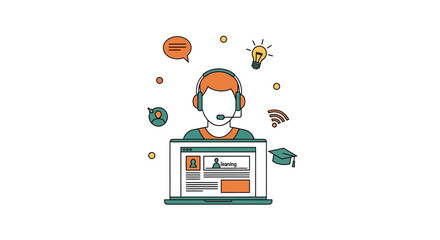 Engaging online learning experience with dynamic virtual classroom environment for modern education and professional skill development for career growth