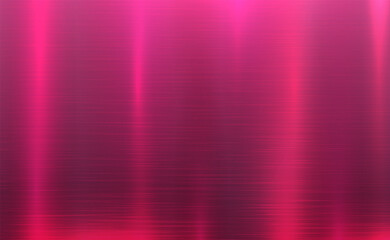 Vector pink metallic tones background. Abstract gradient bright and shiny light reflection brushed steel metal texture. Illustration for background, backdrop, web, wallpaper, print and design artwork.