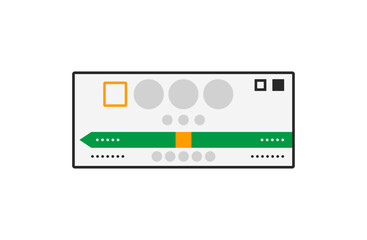 駅看板のシンプルなアイコン_中央線