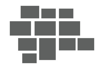 Collage frames for photo . Set of Multi photo collage frame template with grid layout. Rectangle and geometric or square grid empty web background layout. eps 10