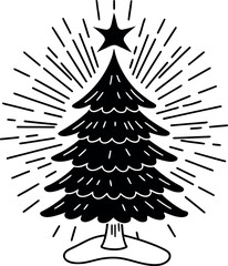 christmas tree silhouette