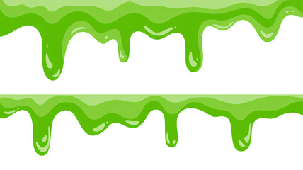 Green slime dripping for Halloween party invitations and web designs