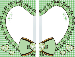 A cute idol, cheki, heart-shaped, polaroid camera, and a connecting love, yellow green / 繋がるラブハートカップルチェキ 可愛い アイドルメイド宿題チェキ 黄緑