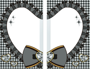 A cute idol, cheki, heart-shaped, polaroid camera, and a connecting love, black / 繋がるラブハートカップルチェキ 可愛い アイドルメイド宿題チェキ 黒