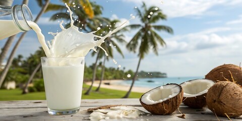 coconut milk and coconut