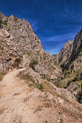 Ruta del Cares, Cares Trail Trekking Path, Picos de Europa National Park, Biosphere Reserve, Cantabrian Mountains, Castile and León-Asturias, Spain, Europe