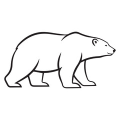 Fototapeta premium black and white bear head silhouette vector set